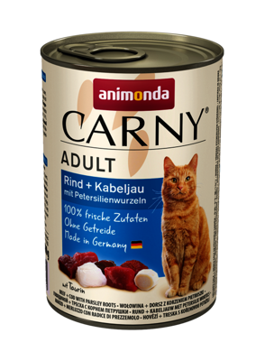 Animonda Cat Carny Adult Bœuf + Morue avec Persil 400g 