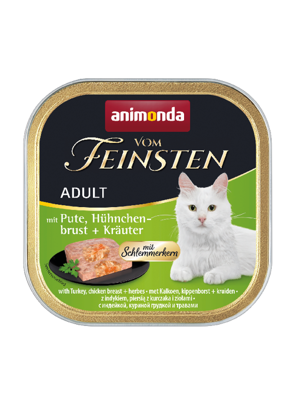 Animonda Cat Vom Feinsten Adulte Dinde avec poitrine de poulet et fines herbes 100g