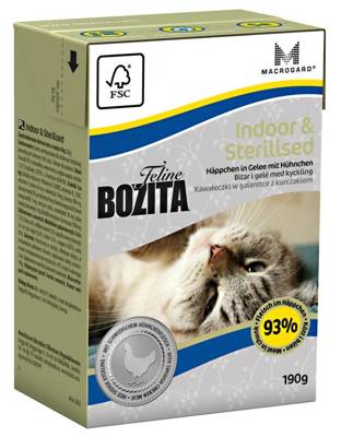 BOZITA Feline Indoor Sterilised 190g x6