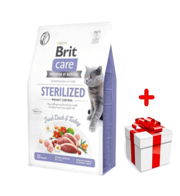 BRIT Care Cat Grain-Free Sterilised Weight Control 7kg +Surprise pour votre chat GRATUITES !