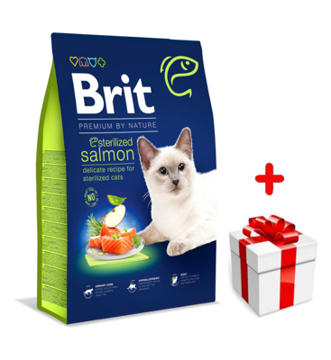 BRIT Cat Premium By Nature Sterilised Salmon 1,5kg+Surprise
