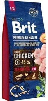 Brit Premium By Nature Senior L+XL au poulet 15 kg+ Surprise gratuite pour chien