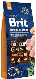 Brit Premium By Nature Senior S+M avec du poulet 15 kg