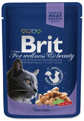 Brit Premium Cat Adult Morue 100g