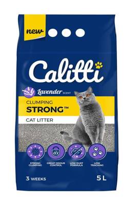 Calitti® STRONG™ Litière pour chat à la bentonite de lavande 5 l