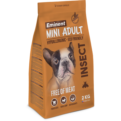 Eminent Mini Adult Insect 26/16 2kg nourriture sèche pour mini chiens sur protéine d'insecte +Surprise gratuite pour votre chien