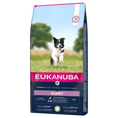 Eukanuba Puppy & Junior Small/Medium Agneau & Riz 12kg 
