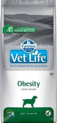 Farmina Vet Life Canine Obesity 2kg+Surprise gratuite pour chien
