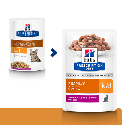 Hill's PD Prescription Diet Feline k/d Kidney Care Boeuf 85g