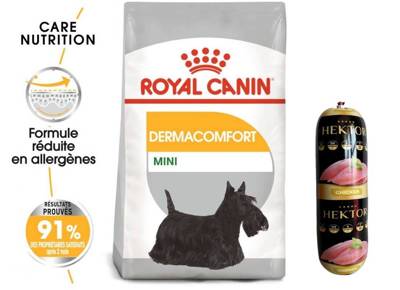 ROYAL CANIN Mini Dermacomfort 8kg + hector gratuit