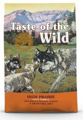 TASTE OF THE WILD PUPPY High Prairie au Bison & Gibier sans Céréales pour chiot 12,2kg+Surprise gratuit pour chien
