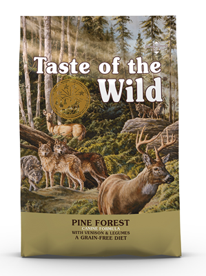 TASTE OF THE WILD Pine Forest Sans Céréales au Cerf pour chien 12,2kg+Surprise gratuite pour chien