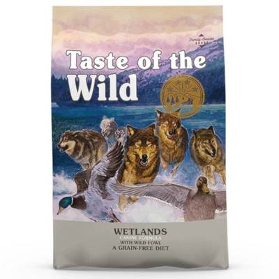TASTE OF THE WILD Wetlands au Canard Sans Céréales pour chien 12,2kg+Surprise gratuit pour chien