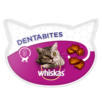 WHISKAS Dentabites au poulet - Une friandise dentaire pour les chats 40g