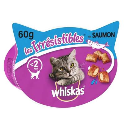 WHISKAS Temptations au saumon - Friandise pour chat 60g
